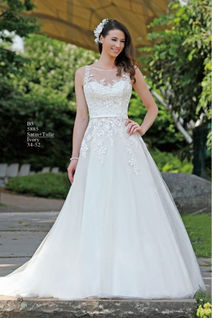 5885-B6 Satin+Tulle