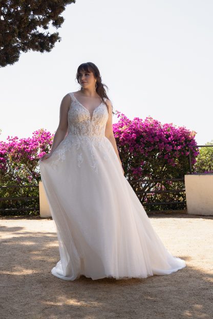 30077WU-D12-BE Tulle+Lace