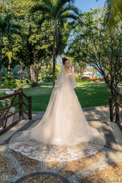10117V-D14-DL Tulle Veil Schleier – Bild 2