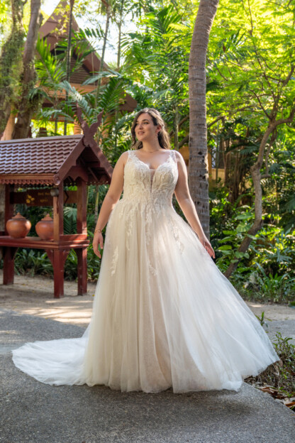 30110W-D14-BL Shiny Tulle + Tulle